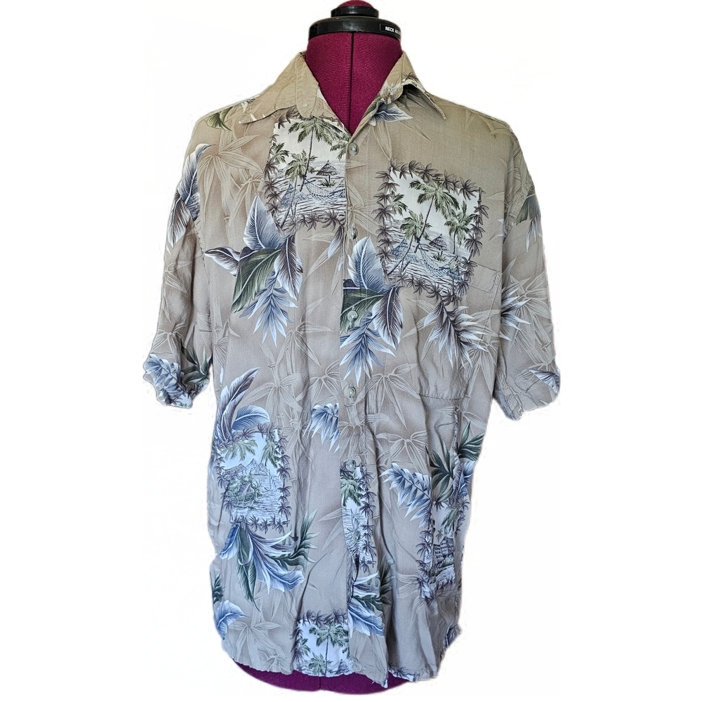 Campia Moda Vintage Made In Korea Mens Button Down Shirt 80s 90s